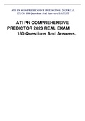 ATI PN COMPREHENSIVE  PREDICTOR 2023 GRADED A+