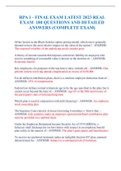 RPA 1 - FINAL EXAM LATEST 2023 REAL EXAM  100 QUESTIONS AND DETAILED ANSWERS (COMPLETE EXAM)