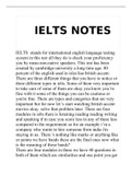 NOTE OF IELTS EXAM 