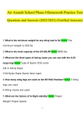 Air Assault School Phase II Homework Test Questions and Answers (2022/2023) (Verified Answers)