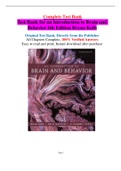 Test Bank for an Introduction to Brain and Behavior 6th Edition Bryan Kolb