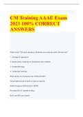 CM Training AAAE Exam 2023 100% CORRECT ANSWERS 