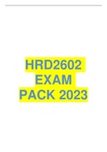 HRD2602 EXAM PACK 2023 COMPLETE WITH ALL THE ANSWERS LATEST UPDATE.