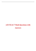 ATI TEAS 7 Math Questions with Answers