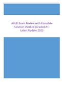 AHLEI Exam - Review with Complete Solution checked (Graded A+) Latest Update 2023AHLEI Exam - Review with Complete Solution checked (Graded A+) Latest Update 2023