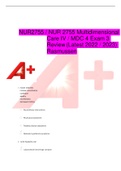 NUR2755 / NUR 2755 Multidimensional Care IV / MDC 4 Exam 3 Review (Latest 2022 / 2023) Rasmussen