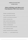 Abeka world history and cultures test 6 Exam Questions With Correct Answers