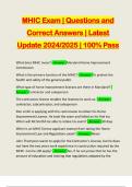 MHIC Exam | Questions and Correct Answers | Latest Update 2024/2025 | 100% Pass