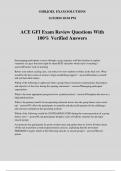 ACE GFI Exam Review Questions With 100% Verified Answers