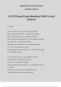 ACLS Pretest Exam Questions With Correct Answers