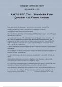 AACN's ECG Test 1: Foundation Exam Questions And Correct Answers