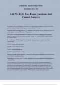 AACN's ECG Test Exam Questions And Correct Answers