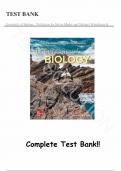 Test Bank - Essentials of Biology, 7th Edition by Sylvia Mader and Michael Windelspecht, All Chapters 1-32 |Complete Guide A+