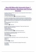 Nurs 620 Maryville University Exam 1 Practice Quizzes- Questions and Correct Answers