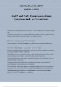 AACN and NAM Competencies Exam Questions And Correct Answers