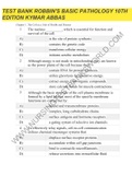 Robbins Basic Pathology 10th Edition Kymar Abbas Test Bank (chapter 1-23)