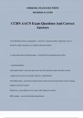 CCRN AACN Exam Questions And Correct Answers