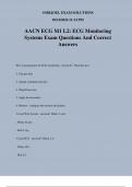 AACN ECG M1 L2: ECG Monitoring Systems Exam Questions And Correct Answers