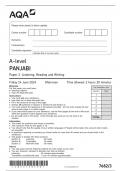 AQA A LEVEL PANJABI PAPER  3   2024 (7682/3) QUESTION PAPER