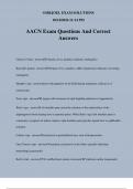 AACN Exam Questions And Correct Answers