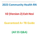 Latest 2023  HESI RN EXIT  Ver. 2 Community Health (Version 2) 55 Questions and Answers Real Exam