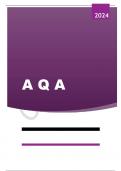 AQA 2024 A-level PHYSICAL EDUCATION 7582/2 Paper 2 Factors affecting optimal performance in physical activity and sport OFFICIAL Mark Scheme and Question Paper Merged