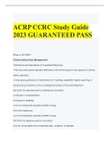ACRP CCRC Study Guide 2023 GUARANTEED PASS 