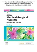 Test Bank for Dewits Medical Surgical Nursing Concepts and Practice 4th Edition Stromberg / All Chapters 1-49 / Full Complete 