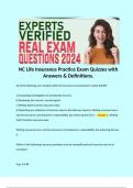 NC Life Insurance Practice Exam Quizzes with Answers & Definitions.  All of the following are included within the Insurance Commissioner's duties EXCEPT  a) Conducting investigation of all domestic insurers. b) Reviewing the insurers' annual