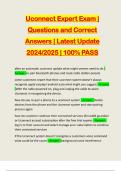 Uconnect Expert Exam | Questions and Correct Answers | Latest Update 2024/2025 | 100% PASS