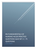 RN Fundamentals of Nursing NCLEX Practice Questions Quiz Set 2 | 75 Questions