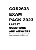 COS2633 EXAM PACK 2023