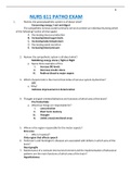 NURS 611 EXAM 2 PATHO EXAM TESTED MULTIPLE QUESTIONS WITH ANSWERS (MARYVILLE UNIVERSITY).