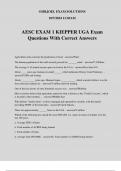 AESC EXAM 1 KIEPPER UGA Exam Questions With Correct Answers