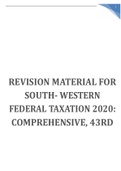 REVISION MATERIAL FOR SOUTH- WESTERN FEDERAL TAXATION 2020: COMPREHENSIVE, 43RD EDITION, DAVID M. MALONEY latest update