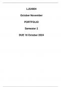 LJU4804 October November PORTFOLIO Semester 2 DUE 18 October 2024