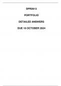 DPR2613 PORTFOLIO (DETAILED ANSWERS) DUE 18 OCTOBER 2024