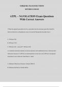 ATPL – NAVIGATION Exam Questions With Correct Answers