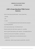 AMCA Exam Questions With Correct Answers.