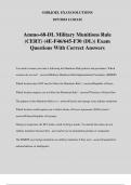 Ammo-68-DL Military Munitions Rule (CERT) (4E-F46/645-F30 (DL)) Exam Questions With Correct Answers