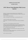 ANCC Review Exam Questions With Correct Answers