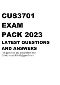 CUS3701 EXAM PACK 2023