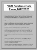 VATI Fundamentals Exam_2022/2023