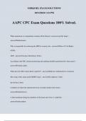 AAPC CPC Exam Questions 100% Solved