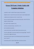 Ocean 320 Exam 1 Study Guide with Complete Solutions