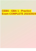 CEBS - GBA 1 - Practice Exam COMPLETE 2023/2024