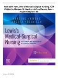 Test Bank For Lewis's Medical-Surgical Nursing, 12th Edition by Mariann M. Harding, Jeffrey Kwong, Debra Hagler Chapter 1-69