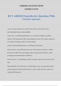 RVT ARDMS Exam Review Questions With Correct Answers