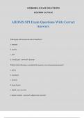 ARDMS SPI Exam Questions With Correct Answers