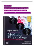 TEST BANK For Guyton and Hall Textbook of Medical Physiology, 14th Edition by John E. Hall; Michael E. Hall, Verified Chapters 1 - 86, Complete Newest Version